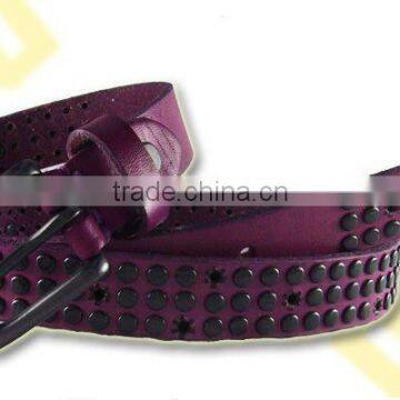 2013 studed top brand leather belt