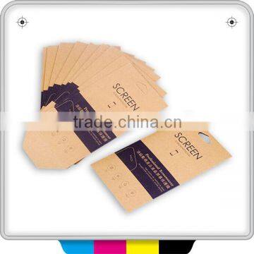 Custom design kraft paper packaging envelope for screen protector with hang hole