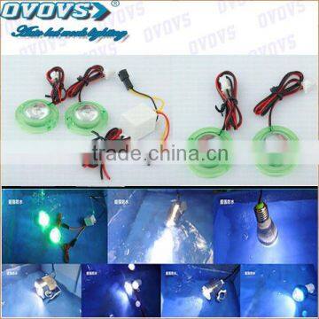 China Motorcycle parts supplier 12v led driving/flashing/decoration light with green ring