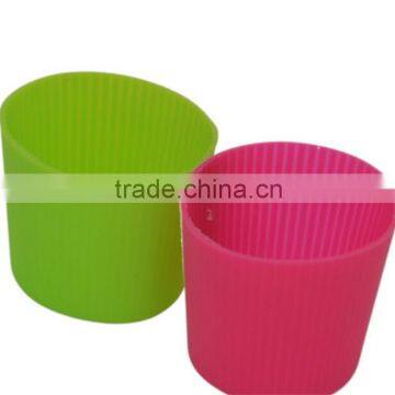 FDA Food Grade custom silicone coffee cup sleeve,OEM Logo printing silicone coffee cup sleeve