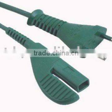 VDE 2pin male to female power cord VDE,RoHS Approval