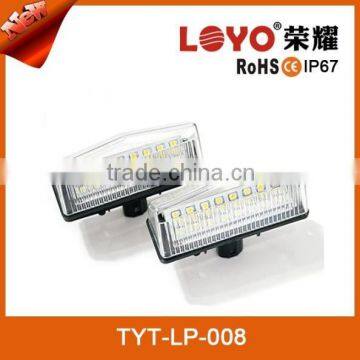 Dust proof LED license plate lamp Prius license plate lamps for heavy vehicles