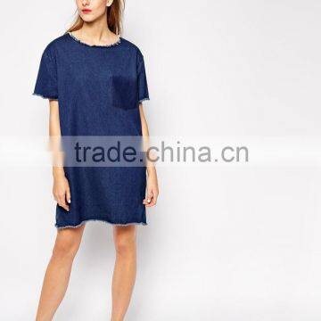 indigo raw selvedge denim dress