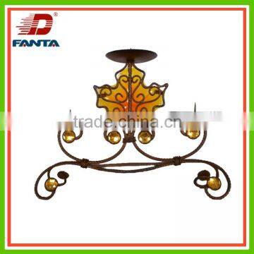 Nice Autumn maple leaves metal candle holder for table decor