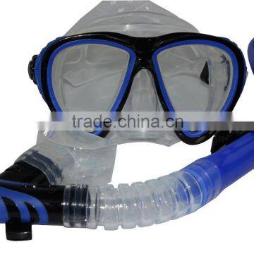 Scuba diving gear/equipment tempered glass diving mask snorkeling set