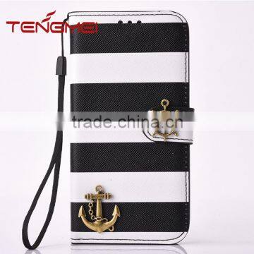 New Navy Design Case for Samsung Galaxy s7 Stripe Leather for Samsung Galaxy s7 Case