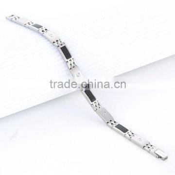 wholesale simple stainless steel Carbon Fiber bracelet for men