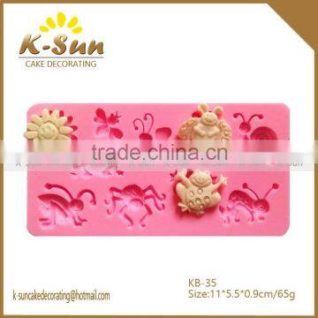 K-sun silicone chocolate mold animal cartoon bees fondant decorations mold