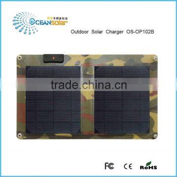 New designed 10W portable solar charger with USB output /solar panel charger for birthday