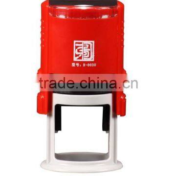 DIY Personalized Business Application Rond Diameter 30mm Black /Red Self Inking Rubber Stamp photo-2