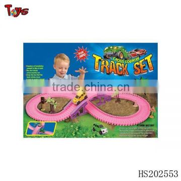 funny kids toy plastic car race track