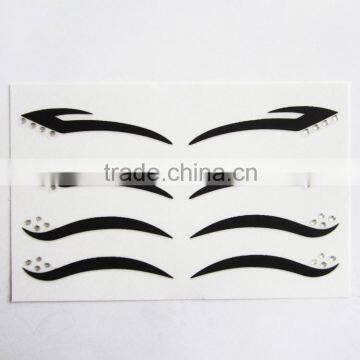 Custom sexy temporary makeup eye sticker rhinestone eyeliner sticker supplier