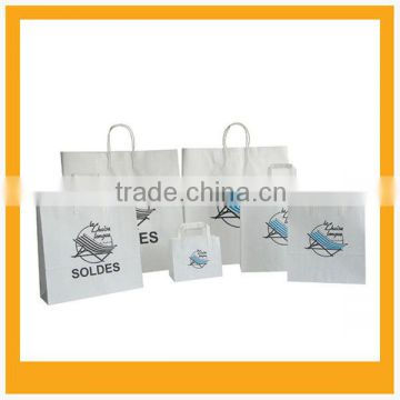 Eco friendly white kraft paper bag