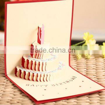 3D Pop up happy123 birthday greeting card 3d best wishes greeting card for sale