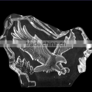 2015 hot sale Crystal Eagle Figurines Glass Iceberg For Home Decorations