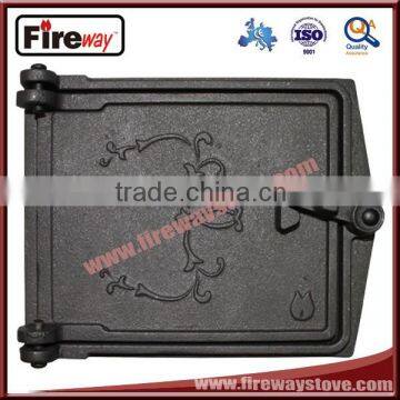 Carton packing fireplace door