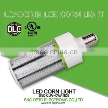 DLC UL cUL certification led corn light 40w e39 5 years warranty