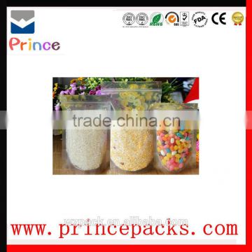 plastic packaging zipper bag, custom reclosable bag, stand up food bag