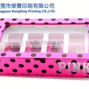 The pink color Polka Dot cosmetic box