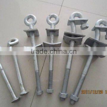 eye bolt M16 / pigtail hook/tension fitting/overhead line fitting /transmission line fitting/line fitting /line hardware