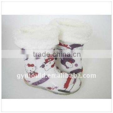 Fashion Winter Warm PVC Child rain boots