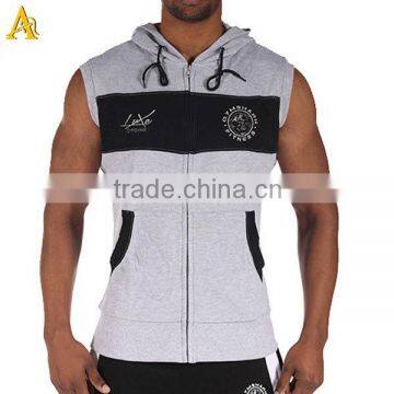 french terry zip hoody sleeveless