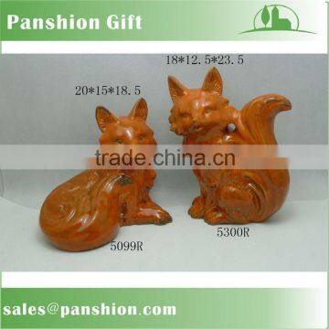 Wholesale ceramic ceramic harvest fox decoration