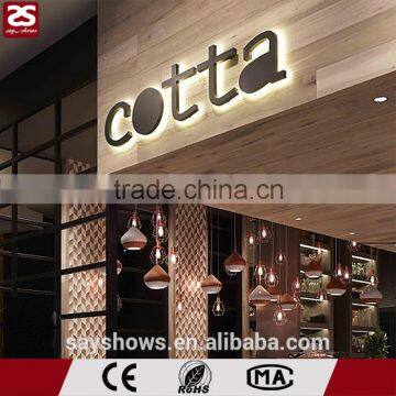 back light stainless steel outdoor led sign