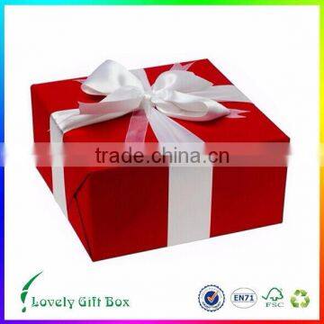 custom design print logo cardboard hard paper two piece big gift box