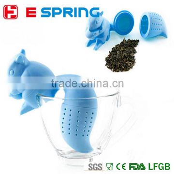 Lovely squirrel tail bags silicone tea infuser