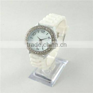Fashion Design Crystal Watches Promotion Gift Silicone Women Watch photo-3