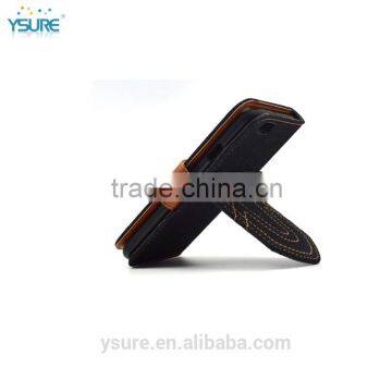 Unique Design Pure Color Fabric Wallet Leather Phone Case For HTC Hima With PVC ID and Credit Card Slots photo-3