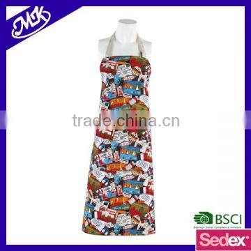 2016 CUSTOMER DESIGN NEW FASHION 100% COTTON APRON KITCHEN TEXTILE