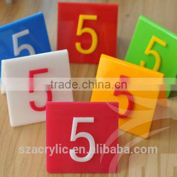 Acrylic table number stand restaurant table number sign manufacture