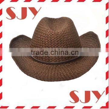 Unisex Woven Straw Cowboy Hat With Shapeable Brim photo-2