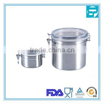 2014 Newest Airtight Stainless Steel Sealed Canister /Food Jar