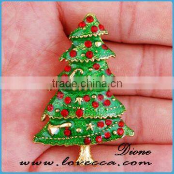 Christmas promotional High Quality Top Wholesale rhinestone crystal flower brooch