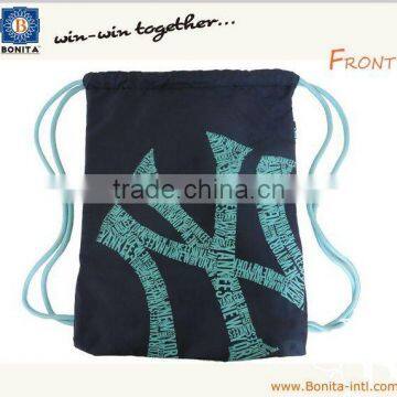 2012 nylon drawstring bag, promo flat nylon drawstring bag