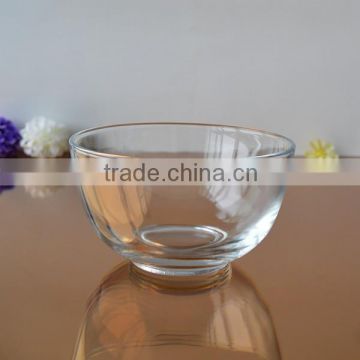 Glass bowl for containing food.