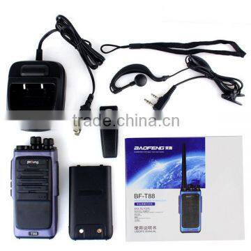 New Black Pofung T88 UHF 400-480MHz VOX FM Radio Monitor Scan Professional Walkie Talkie