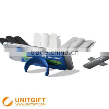 Sticky Celphone Cardholder With Touch U Stand Custom Logo Multi Cardholder
