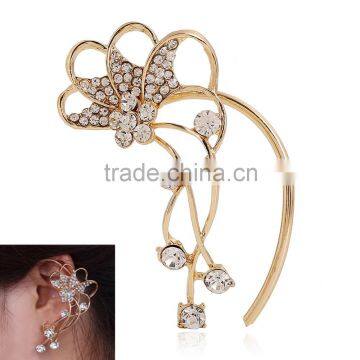 Flower crystal earring ladies earring designs