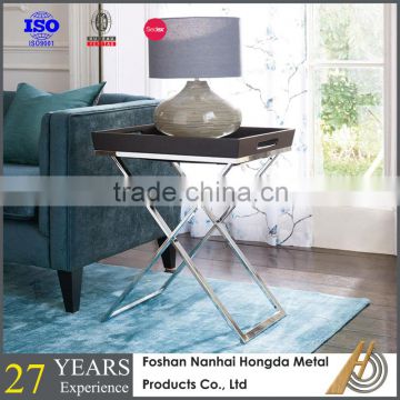 Chrome Metal folding table for Decoration