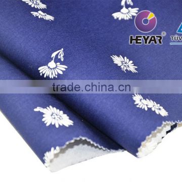 navy blue Ethnic flower print fabric Stretch Twill Fabric