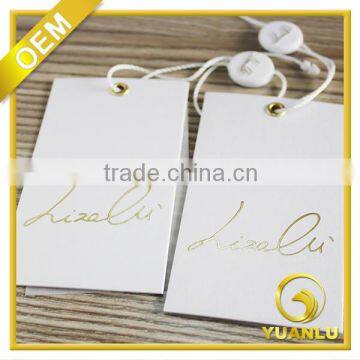 Hot gold stamping clothing labels and hang tags