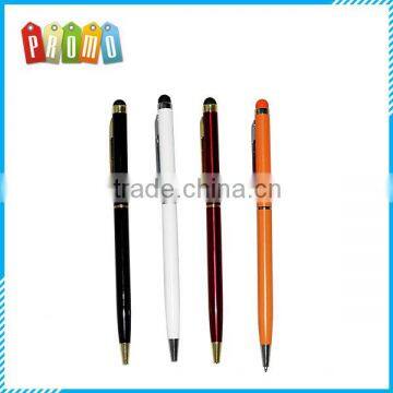 2 in 1 promotional capacitive touch stylus metal ballpoint pen