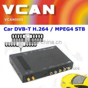 DVB-T7100 Car mini dvb-t receiver 2 antenna tuner TNT TDT mpeg4