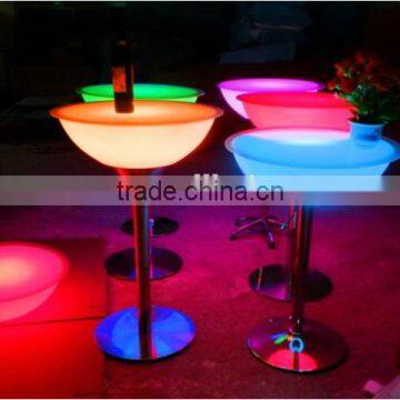 wholesale stainless steel base Led Lighted Coffee Table