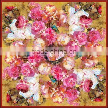 Manufacture Newest Printed Fabric 100% Silk