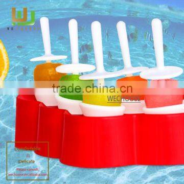 Wholesale convenience goods silicone ice cube tray with lid Eco-Friendly durable juice popsicle ice cube mold